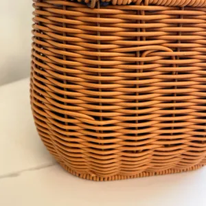 Handgemachte Korbimitat gewebte Handtasche Aufbewahrung Korb Detailansicht Hauptproduktbild