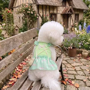 Vestito estivo carino per cani abbigliamento per animali gilet floreale cottagecore outfit