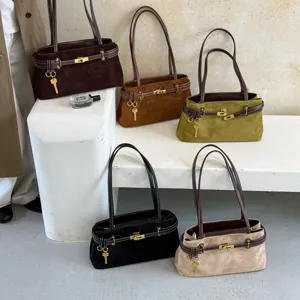 Women stylish shoulder bag suede handbag daily commuting large capacity tote bag new