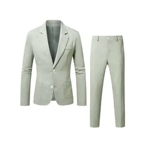 Completo uomo tinta unita giacca e pantaloni per matrimonio affari elegante moda.