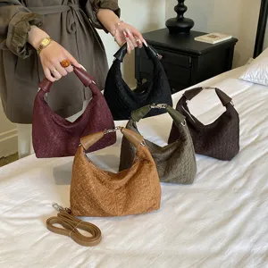 Bolso de mano trenzado estilo francés bolso bandolera minimalista mujer moda verano
