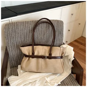 Stylish autumn large capacity women's tote bag vintage commute shoulder bag new design