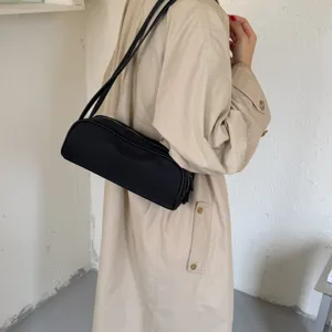Korean Style Nylon Underarm Bag For Women Fashion Solid Color Shoulder Bag Classic Elegant Casual Tote Commuting Handbag