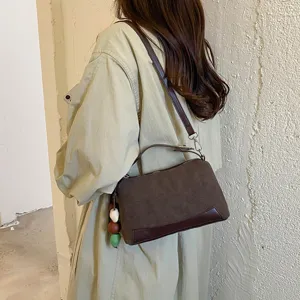 Koreanischer Stil modische Pendler Handtasche, lässige Kontrastfarbe Umhängetasche.