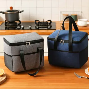 Insulated Lunch Bag Waterproof Thermal Bento Pouch Portable Cooler Box Tote Bag Large Capacity Food Storage Organizer for Work Picnic Travel