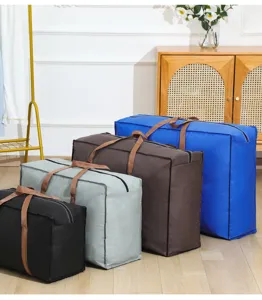 Grande borsa di stoccaggio per trapunte e vestiti con manici rinforzati per uso domestico