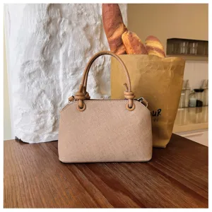 Koreanischer Stil minimalistische Handtasche lässige Retro kleine Umhängetasche für Damen