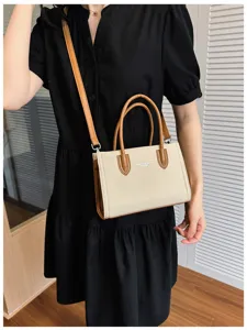 Lässige Damen-Segeltuchtasche, modische kleine Handtasche mit Schultergurt für Alltag.