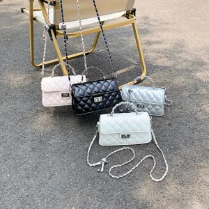 Women quilted chain shoulder bag small square handbag fashion summer messenger bag.