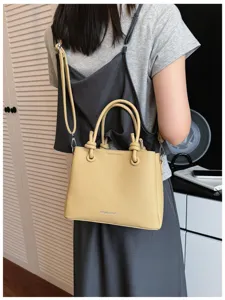 Bolso bandolera casual para mujer, elegante bolso de mano con diseño de nicho y asas superiores.