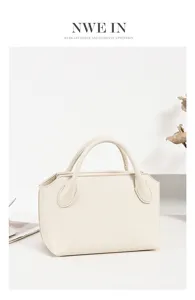 Korean niche bowling bag retro commute top-handle shoulder bag elegant fashion detail view