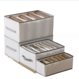 Caja de almacenamiento plegable para ropa organizador de cajones jeans pantalones malla