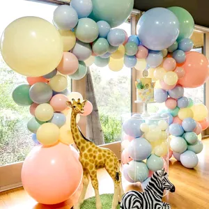 Set di palloncini in lattice pastello per festa di compleanno matrimonio arco 10 pollici