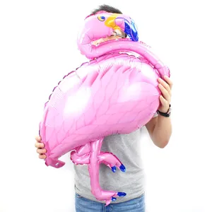Large pink flamingo aluminum foil balloon for birthday wedding party decorative supplies.