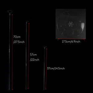 Transparent balloon stand kit with multiple heights and base for table decoration party events.