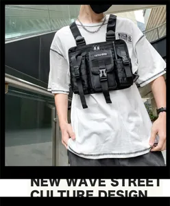 Taktische Brusttasche für Herren Outdoor multifunktionale Weste Tasche Streetwear