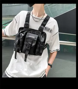 Taktische Brusttasche Herren Outdoor multifunktionale Streetwear verschleißfeste Rig Weste.