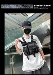 Taktische Brusttasche Herren multifunktionale Streetwear Weste Tasche Outdoor Hip-Hop.