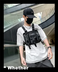 Herren Taktische Brusttasche Outdoor Multifunktional Weste Tasche Streetwear Strapazierfähig