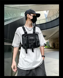 Herren taktische Brusttasche Outdoor multifunktionale Werkzeugweste Streetwear Tasche