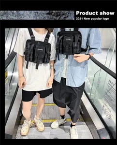 Taktische Brusttasche Herren Outdoor Multifunktions Weste Tasche Radfahren Streetwear Bag