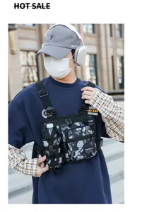 Herren Taktische Brusttasche Mehrfache Tasche Camouflage Streetwear Weste Tasche Outdoor