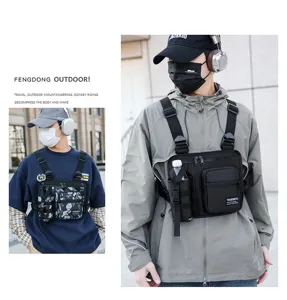 Herren taktische Brusttasche Streetwear funktionale Weste Tasche Outdoor Sport Utility Rig Bag