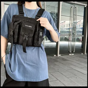 Herren taktische Brusttasche Outdoor multifunktionale Westentasche Streetwear bag