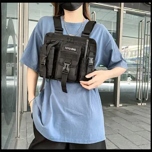 Herren Taktische Brusttasche multifunktional Streetwear Weste Tasche Outdoor Reit Sport