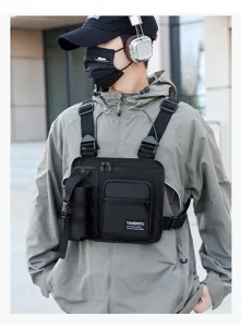 Taktische Brusttasche Herren Streetwear Mehrfache Tasche Funktionale Rig Weste Tasche