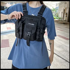 Herren Taktische Brusttasche Outdoor Multifunktionale Weste Tasche Hip-Hop Streetwear.