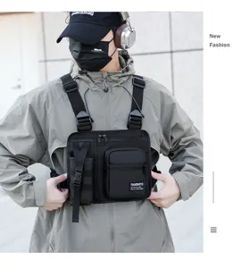 Taktische Brusttasche für Herren, Streetwear Rig Bag mit Taschen, langlebige Outdoor-Ausstattung.