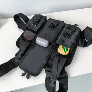 Taktische Brusttasche für Herren Outdoor Multifunktions Weste Tasche Streetwear robust Rig