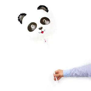 18 inch cartoon panda head aluminum foil balloon cute animal shape party decoration prop details