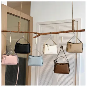 Fashion women handbag PU leather shoulder crossbody bag casual minimalist top handle square bag