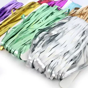 Metallic tinsel foil fringe curtains for birthday party stage background decoration events.
