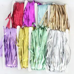 Metallic foil fringe curtain backdrop party decoration shiny tinsel garland birthday props