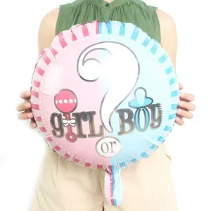 18 Inch Gender Reveal Foil Balloon Pink Blue Double Sided Printed Balloon For Baby Shower Kids Party Decoration