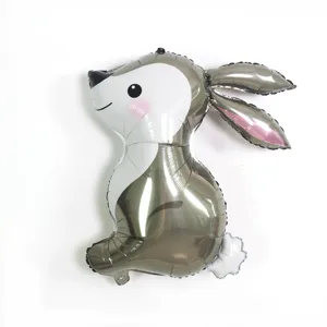 Cute rabbit foil balloon with long ears, perfect for kids birthday party decoration and celebration.