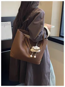 Κομψή μινιμαλιστική τσάντα shopper μεγάλη χωρητικότητα, ποιοτική τσάντα ώμου γυναικεία.
