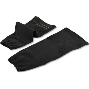 Professional black leather welding sleeves heat resistant arm guards for safe work