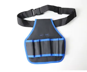 Vue détaillée du sac de ceinture à outils multifonctionnel d'électricien en tissu oxford.