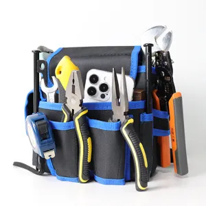 Sac à outils électricien robuste multifonction en tissu oxford sac ceinture à poches
