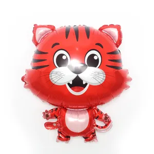 Süßer roter Cartoon Tiger Folienballon für Kindergeburtstag und Festival Party Dekoration.