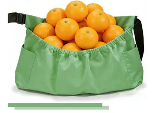 Grosse kapazitaet obstpflueckschuerze garten ernte tasche mit verstellbarem schultergurt neu