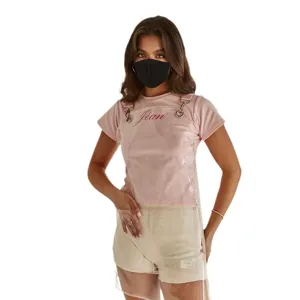 Transparent TPU waterproof apron with adjustable straps, ideal for beauty salon and pet shop work.