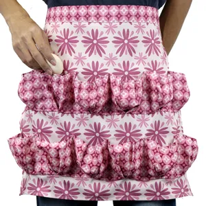 Delantal de recolección de huevos de lona con bolsillos, delantal de granja para mujer.