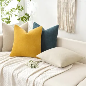 Chenille kussenhoes voor bank en bed, zachte decoratieve kussensloop voor thuis.