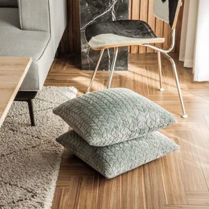 Nordischer Flanell Kissenbezug mit Blattmuster, weicher dekorativer Kissenbezug für Sofa Heim.