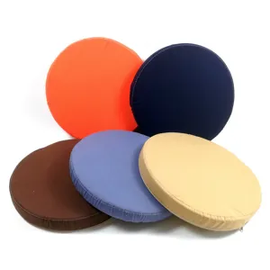 Solid Color Cotton Canvas Round Chair Cushion Washable Sponge Seat Pad Modern Minimalist Floor Cushion Home Decor